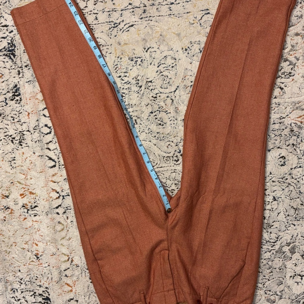 Anthropologie Paperboy by G1 Colloquium ankle herringbone wool blend trousers 2 - Picture 9 of 10